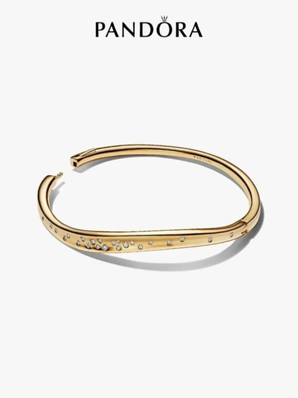 Pandora Organically Shaped Stone-Set Bangle